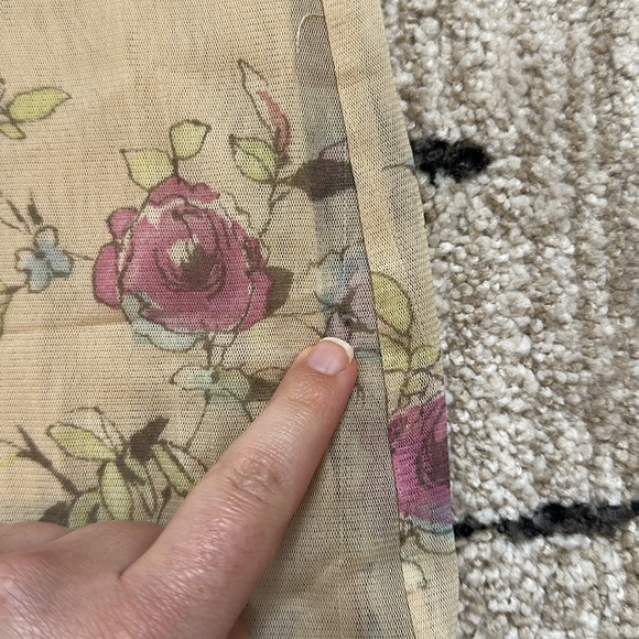 New York & Company Floral Mesh Babydoll Top, Size M - Picture 8 of 8